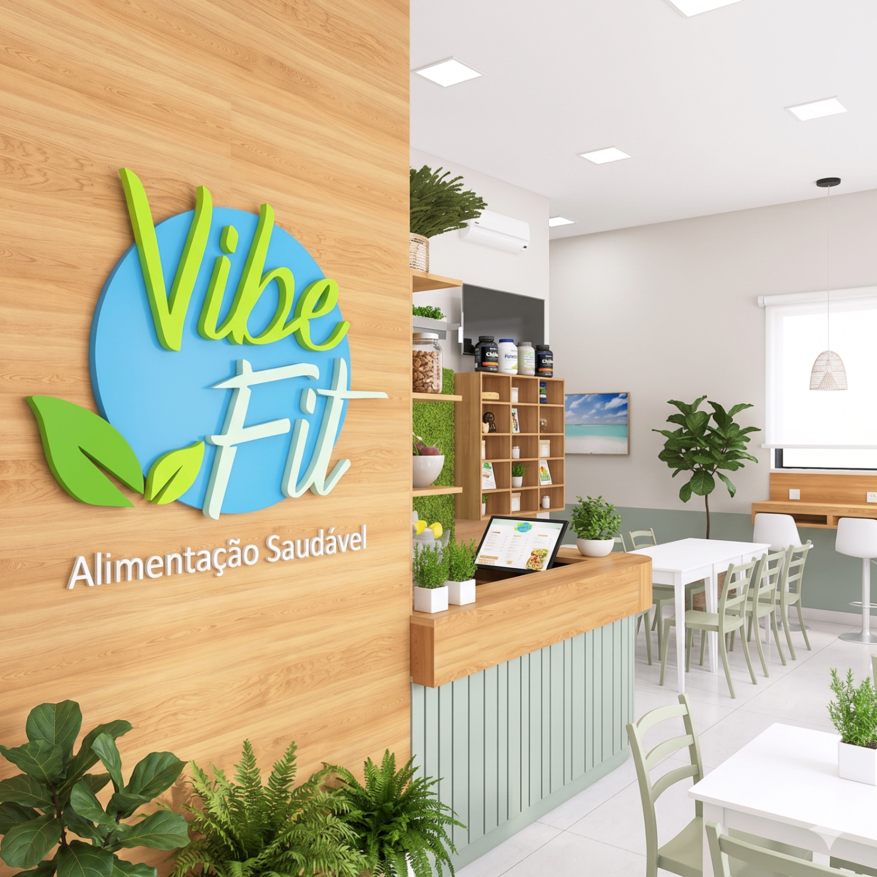 Interior da loja Vibe Fit